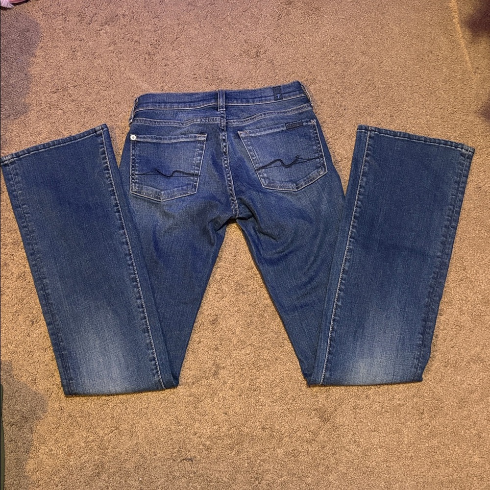 7 For All Mankind Women's Blue Boot Cut Jeans